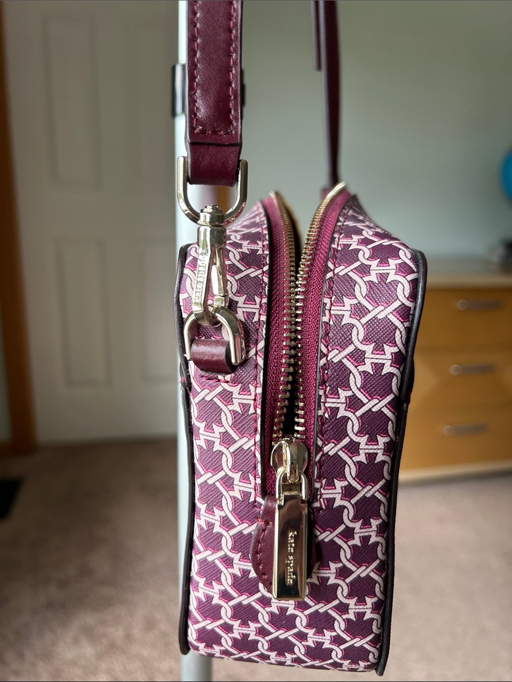 kate spade Burgundy and White Crossbody Bag - Picture 5 of 7
